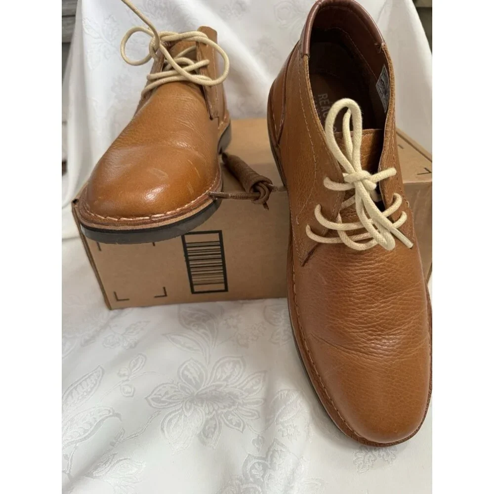 Kenneth Cole Reaction Desert Sun Men’s Leather Chukka Boots Sz 10 M Brown NEW